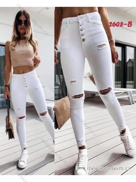 Rifle jeans dlhé trhané dámske (29-36) RE-DRESS MA5202608-B/DR