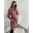 Šaty zamatové teplé dlhý rukáv dámske nadrozmer (L/XL/2XL ONE SIZE) TALIANSKA MÓDA IM322651/DR XL/2XL staroružová