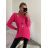 Svetr pletený prodloužený s přívěškem dlouhý rukáv dámský oversize (S/M/L/XL/2XL ONE SIZE) ITALSKÁ MÓDA IM4221279