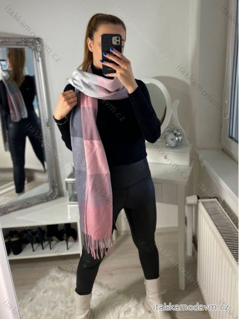 Šála teplá zimní dámská (ONE SIZE 180 CM x 74 cm) POLSKÁ VÝROBA PV322SZ-500-9/DR