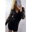 Šaty elegantný dlhý rukáv dámske (S/M ONE SIZE) TALIANSKA MÓDA IMPLI2235194