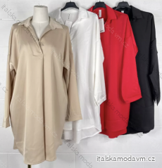Košile prodloužená/šaty košilové dlouhý rukáv dámské (S/M ONE SIZE) ITALSKÁ MÓDA IMPBB22S3876