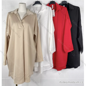 Košile prodloužená/šaty košilové dlouhý rukáv dámské (S/M ONE SIZE) ITALSKÁ MÓDA IMPBB22S3876