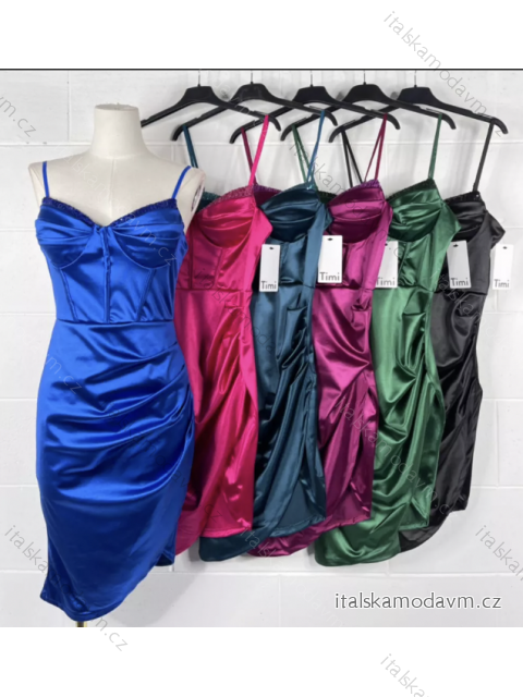 Šaty elegantní na ramínka dámské (S/M ONE SIZE) ITALSKÁ MÓDA IMPBB22B23142