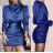 Šaty elegantný dlhý rukáv dámske (S/M ONE SIZE) TALIANSKA MÓDA IMWE223970