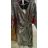 Šaty elegantní třpytivé s flitry dlouhý rukáv dámské (S/M ONE SIZE) ITALSKÁ MÓDA IMM22EL4129