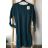 Šaty pletené dlouhý rukáv dámské (S/M/L ONE SIZE) ITALSKÁ MÓDA IMD22936/DR M/L Černá