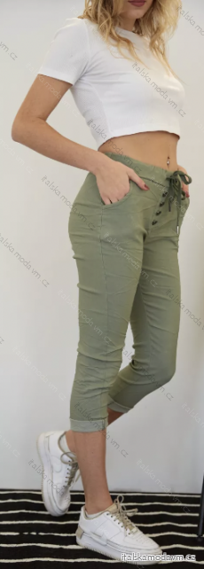Kalhoty 3/4 krátké dámské (S/M ONE SIZE) ITALSKÁ MÓDA IMPLI228259