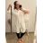 Košeľa predĺžená/šaty košeľové s opaskom dlhý rukáv dámske nadrozmer (XL/2XL ONE SIZE) TALIANSKA MÓDA IMPBB222713DS