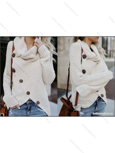 Sveter dlhý rukáv dámske (S/M ONE SIZE) TALIANSKA MÓDA IMPLI2262013