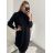 Šaty pletené dlouhý rukáv dámské (L/2XL ONE SIZE) ITALSKÁ MÓDA IMWAA223670