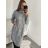 Šaty pletené dlouhý rukáv dámské (L/2XL ONE SIZE) ITALSKÁ MÓDA IMWAA223670/DR L/XL hnědá
