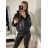 Bunda prešívaná jesenná koženková dámska (S/M ONE SIZE) TALIANSKA MÓDA IMM21366/DR hnedá