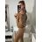 Bunda prešívaná jesenná koženková dámska (S/M ONE SIZE) TALIANSKA MÓDA IMM21366/DR hnedá