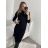 Šaty pletené s rolákem dlouhý rukáv dámské (S/M/L/XL ONE SIZE) ITALSKÁ MÓDA IMWA224000