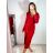 Šaty elegantní dlouhý rukáv dámské (S/M ONE SIZE) ITALSKÁ MÓDA IMWE223781/DR S/M Černá