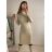 Šaty úpletové s rolákem dlouhý rukáv dámské (S/M ONE SIZE) ITALSKÁ MÓDA IMM22J51753/DR S/M hnědá