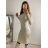 Šaty úpletové s rolákem dlouhý rukáv dámské (S/M ONE SIZE) ITALSKÁ MÓDA IMM22J51753/DR S/M hnědá