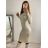 Šaty úpletové s rolákem dlouhý rukáv dámské (S/M ONE SIZE) ITALSKÁ MÓDA IMM22J51753/DR S/M hnědá