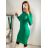 Šaty úpletové s rolákem dlouhý rukáv dámské (S/M ONE SIZE) ITALSKÁ MÓDA IMM22J51753/DR S/M hnědá