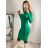Šaty úpletové s rolákem dlouhý rukáv dámské (S/M ONE SIZE) ITALSKÁ MÓDA IMM22J51753/DR S/M hnědá