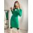 Šaty úpletové s rolákem dlouhý rukáv dámské (S/M ONE SIZE) ITALSKÁ MÓDA IMM22J51753/DR S/M hnědá