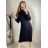 Šaty úpletové s rolákem dlouhý rukáv dámské (S/M ONE SIZE) ITALSKÁ MÓDA IMM22J51753/DR S/M hnědá