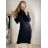 Šaty úpletové s rolákem dlouhý rukáv dámské (S/M ONE SIZE) ITALSKÁ MÓDA IMM22J51753/DR S/M hnědá