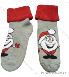 Ponožky vánoční santa teplé termo dámské (36-40) POLSKÁ MODA DPP22268