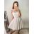 Šaty plesové elegantní na ramínka dámské Oriana (S/M ONE SIZE) ITALSKá MóDA IM322303/UL S/M starorůžová