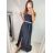 Šaty dlouhé elegantní saténové na ramínka dámské (S/M ONE SIZE) ITALSKÁ MÓDA IMM2222611LS/DR bílá