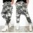Tepláky baggy dámské maskáč (S/M ONE SIZE) ITALSKÁ MÓDA IMM22369/DU maskáčová S/M