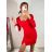 Šaty elegantní společenské dlouhý rukáv dámské (S-XL) ITALSKÁ MÓDA IMWGS223996