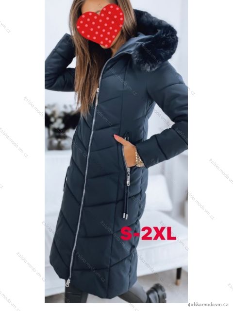 Bunda/kabát s kapucí dlouhý rukáv dámský (S-2XL) PMWB223904/DU