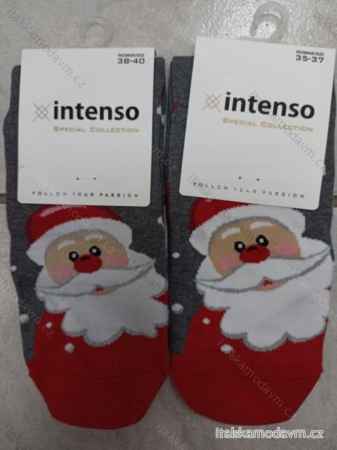Ponožky vánoční veselé slabé dámské santa (35-37, 38-40) POLSKÁ MÓDA DPP21230