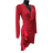 Šaty elegantní třpytivé dlouhý rukáv dámské (S/M ONE SIZE) ITALSKá MóDA IMM22EL4116