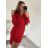 Šaty elegantní dlouhý rukáv dámské (S/M ONE SIZE) ITALSKÁ MÓDA IMWGS223995