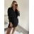 Šaty elegantný dlhý rukáv dámske (S/M ONE SIZE) TALIANSKA MÓDA IMWGS223995/DR S/M červená