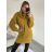 Šaty pletené oversize s rolákem dlouhý rukáv dámské (S/M/L ONE SIZE) ITALSKÁ MÓDA IMPLI228123/DR4 smaragdová