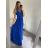 Šaty elegantní společenské na ramínka dámské (S/M ONE SIZE) ITALSKÁ MÓDA IMPSH2280556
