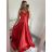 Šaty elegantní společenské dlouhé na ramínka dámské (S/M ONE SIZE) ITALSKÁ MÓDA IMPSH2280608/DU královská modrá