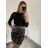 Sukně krátká třpytivá s flitry dámská (S/M ONE SIZE) ITALSKÁ MÓDA IMM22fl1026/DU S/M červená