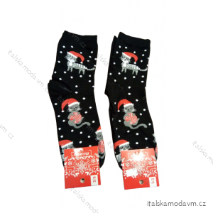 Ponožky  veselé  slabé dámské vánoční kočka (37-41) POLSKÁ MÓDA DPP221283
