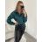 Košile saténová dlouhý rukáv dámské (S/M/L ONE SIZE) ITALSKá MóDA IM322560/DR M/L červená