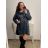 Šaty sametové s golirém dlouhý rukáv dámské nadrozměr (2XL/3XL ONE SIZE) ITALSKá MóDA IM422BUTFLY/DU smaragdová 2XL/3XL