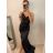 Šaty elegantní  na ramínka dámské (S/M ONE SIZE) ITALSKÁ MÓDA IMPBB22A11298