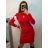 Šaty úpletové elegantní dlouhý rukáv dámské (S/M ONE SIZE) ITALSKÁ MÓDA IMPBB22Y23009