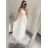 Šaty elegantní svatební společenské dlouhé bez rukávu dámské (S/M ONE SIZE) ITALSKá MóDA IMM2219805