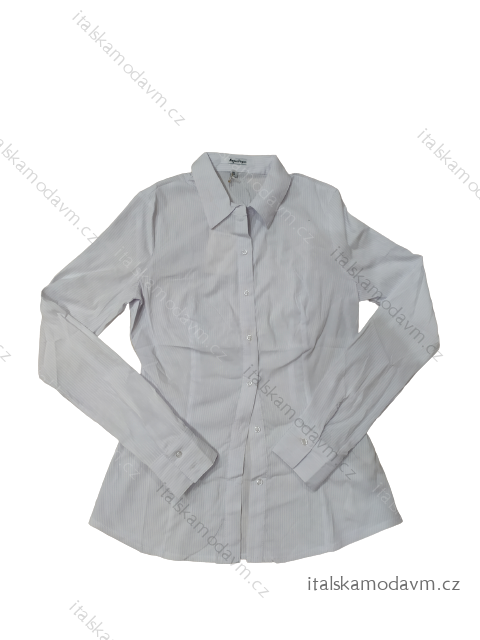 Košile klasik dlouhý rukáv dámská (S-XL) ITALSKÁ MÓDA IMM22AI-1909/DU XL bílá