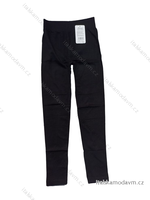 Legíny thermo středně dlouhé bambusové dámské (S/M/L-XL/2XL) POLSKÁ MÓDA DPP22922/DU Černá XL/2XL